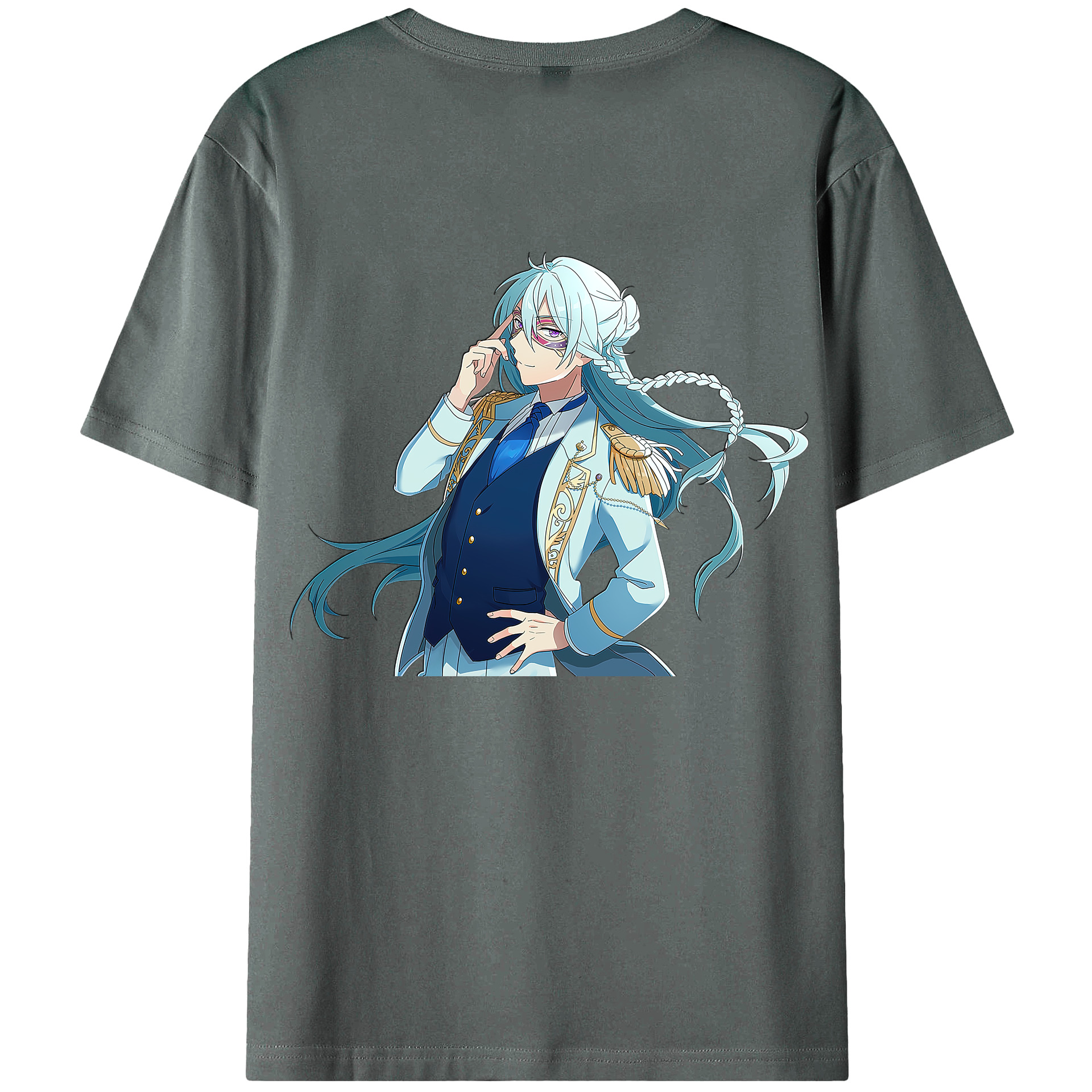 （画像用） あんさんぶるスターズ! Ensemble Stars 綿100％ メンズ半袖Tシャツ（バックプリント） 通気性